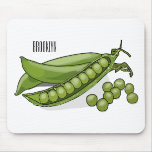 Pea cartoon illustratie muismat