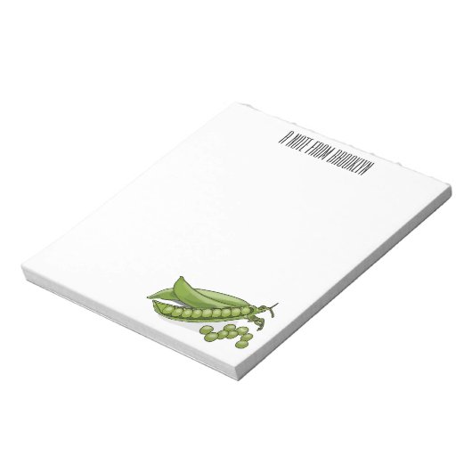 Pea cartoon illustratie notitieblok (Linkerzijde)