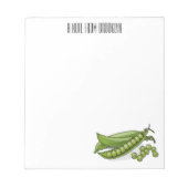 Pea cartoon illustratie notitieblok (Voorkant)