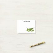 Pea cartoon illustratie post-it® notes (Op bureau)