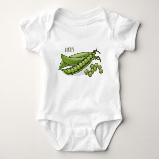 Pea cartoon illustratie romper (Voorkant)