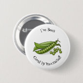 Pea cartoon illustratie ronde button 5,7 cm (Voorkant /achterkant)