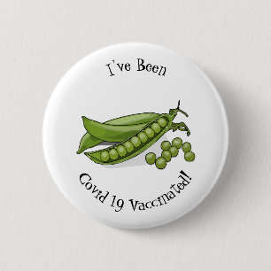 Pea cartoon illustratie ronde button 5,7 cm