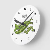 Pea cartoon illustratie ronde klok (Hoek)