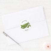 Pea cartoon illustratie ronde sticker (Envelop)