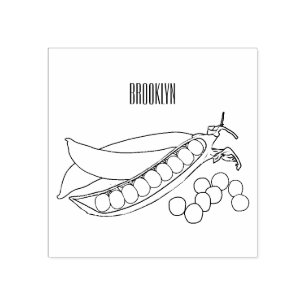 Pea cartoon illustratie rubberstempel