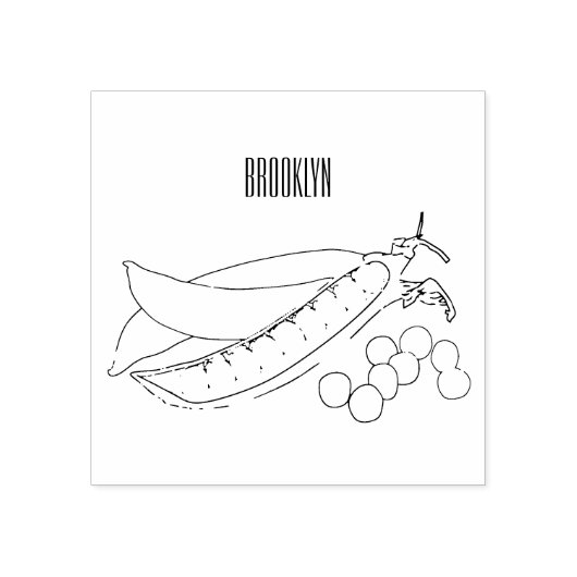 Pea cartoon illustratie rubberstempel (Afrduk)