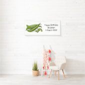 Pea cartoon illustratie spandoek (Insitu)