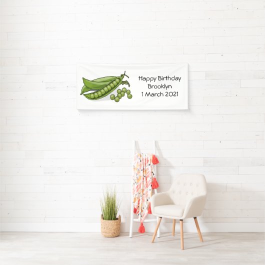 Pea cartoon illustratie spandoek (Insitu)