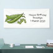 Pea cartoon illustratie spandoek (Beurs)