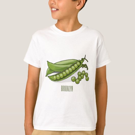 Pea cartoon illustratie t-shirt (Voorkant)