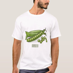 Pea cartoon illustratie t-shirt