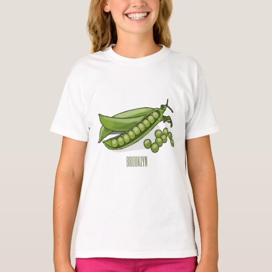 Pea cartoon illustratie t-shirt (Voorkant)