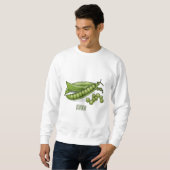 Pea cartoon illustratie trui (Voorkant volledig)