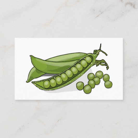 Pea cartoon illustratie visitekaartje (Achterkant)