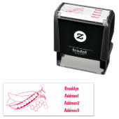 Pea cartoon illustratie  zelfinktende stempel (In situ)