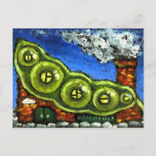 Pea Fairy House briefkaart (Voorkant)