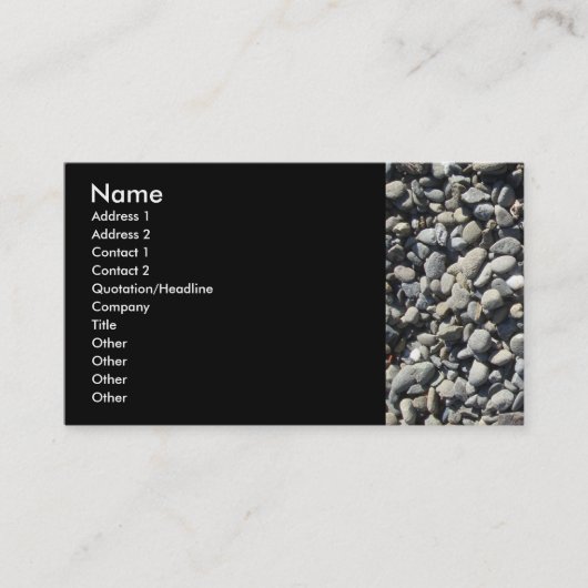Pea Gravel Basalt Visitekaartje (Voorkant)
