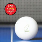 Pea Green Monogrammed Pingpongbal