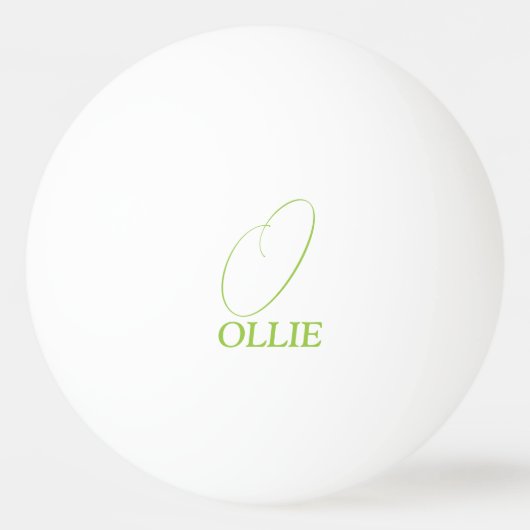 Pea Green Monogrammed Pingpongbal (Voorkant)