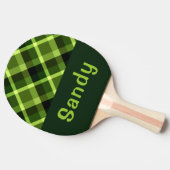 Pea Green Plaid Monogram Ping Pong Paddle Tafeltennisbatje (Zijkant)