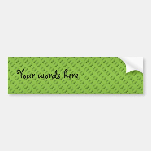 Pea green polka stipt op groen bumpersticker (Voorkant)