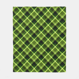 Pea Green Pset Pattern Medium Fleece Blanket