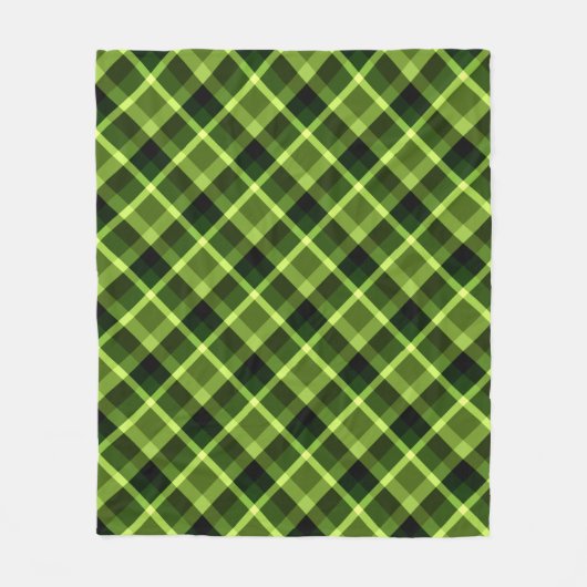 Pea Green Pset Pattern Medium Fleece Blanket (Voorkant)
