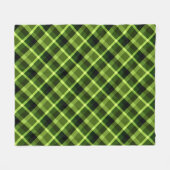 Pea Green Pset Pattern Medium Fleece Blanket (Voorkant (Horizontaal))
