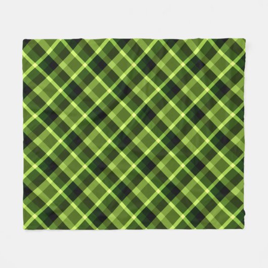 Pea Green Pset Pattern Medium Fleece Blanket (Voorkant (Horizontaal))