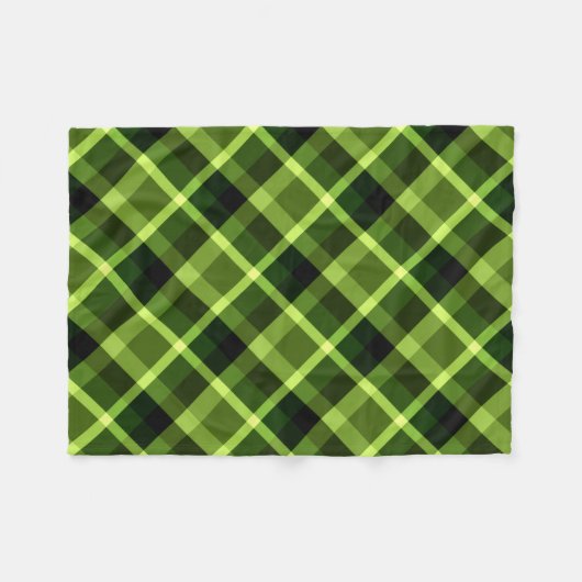 Pea Green Pset Pattern Small Fleece Blanket (Voorkant (Horizontaal))
