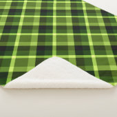 Pea Green Pset Pattern Small Sherpa Blanket Sherpa Deken (3/4)