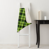 Pea Green Pset Pattern Small Sherpa Blanket Sherpa Deken (In situ)