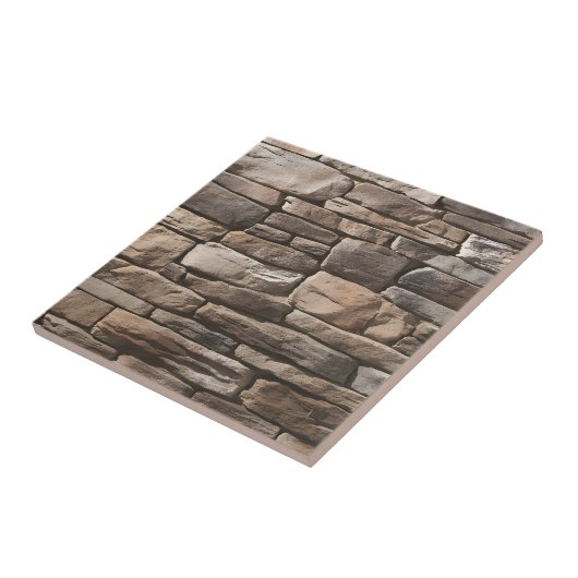 Pea grind Basalt Tile klassiek Tegeltje (Zijkant)