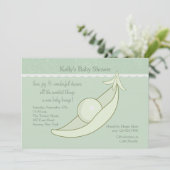 Pea in a Pod Baby shower Kaart (Staand voorkant)