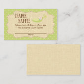 Pea in a Pod Baby shower Luier Raffle Tickets Informatiekaartje (Voorkant / Achterkant)