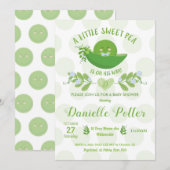 Pea in a Pod Baby Shower Uitnodigingen voor Baby B (Voorkant / Achterkant)
