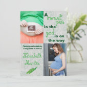 Pea in de Pod 2 Foto's - Uitnodiging tot Baby show (Staand voorkant)