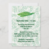 Pea in de Pod 2 Foto's - Uitnodiging tot Baby show (Achterkant)