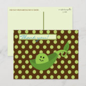 Pea in een Pod Boy Baby shower Bedankt Briefkaart (Voorkant / Achterkant)