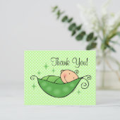 Pea in mijn pod Dank je Briefkaart (Staand voorkant)