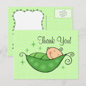 Pea in mijn pod Dank je Briefkaart (Voorkant / Achterkant)