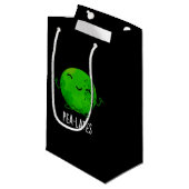Pea-lates Funny Pilates Pea Pun Dark BG Klein Cadeauzakje (Voorkant Gekanteld)