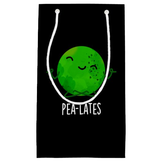 Pea-lates Funny Pilates Pea Pun Dark BG Klein Cadeauzakje (Voorkant)