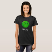 Pea-lates Funny Pilates Pea Pun Dark BG T-shirt (Voorkant volledig)