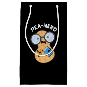 Pea-nerd Grappig Nerd Pindakaas Pun Donker BG Klein Cadeauzakje
