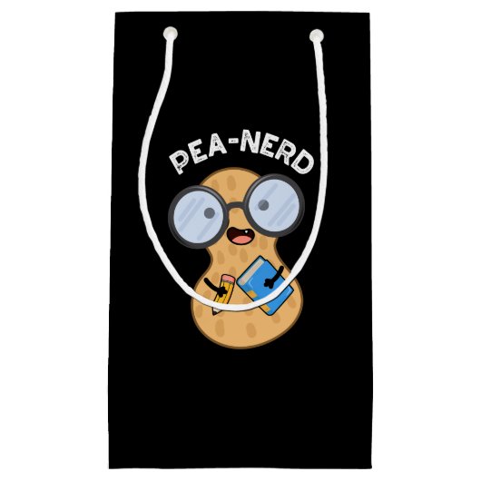 Pea-nerd Grappig Nerd Pindakaas Pun Donker BG Klein Cadeauzakje (Voorkant)