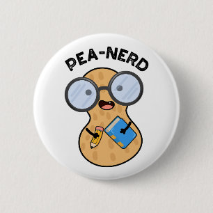 Pea-nerd Grappige Nerd Pinda Pun Ronde Button 5,7 Cm