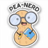 Pea-nerd Grappige Nerd Pinda Pun Sticker (Voorkant)