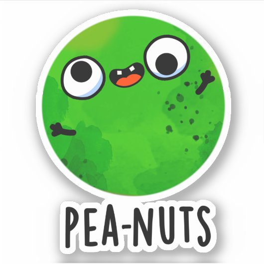 Pea-noten Funny Crazy Pea Pun Sticker (Voorkant)